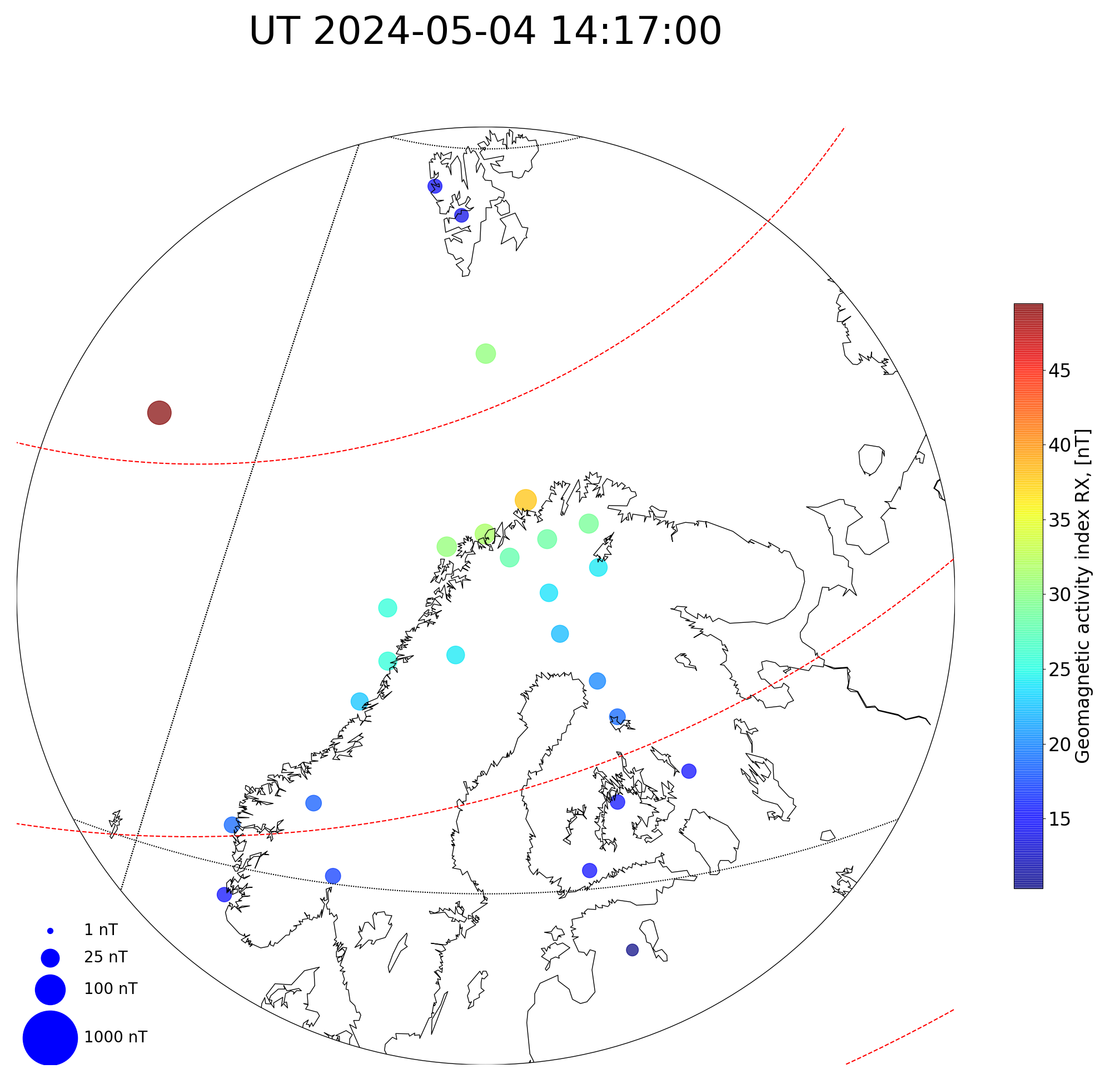 Real-time geomagnetic activity